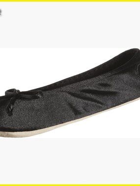 Classic Satin Ballerina Slippers Elegant Chic Formal Sequin Bow Tie